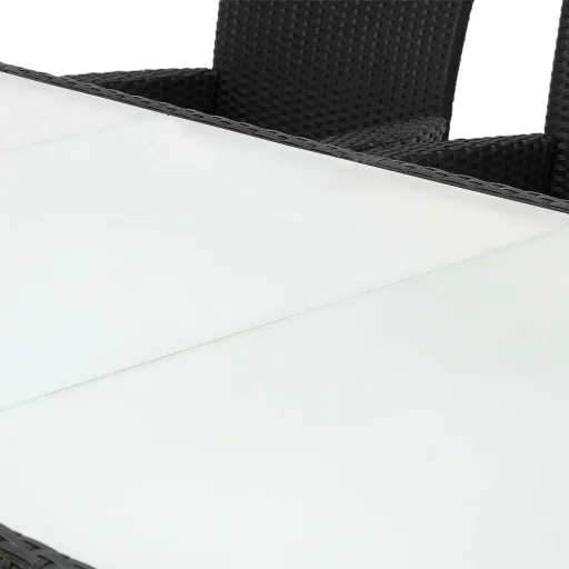 Polyrattan Sitze 17 Stück schwarz stapelbar