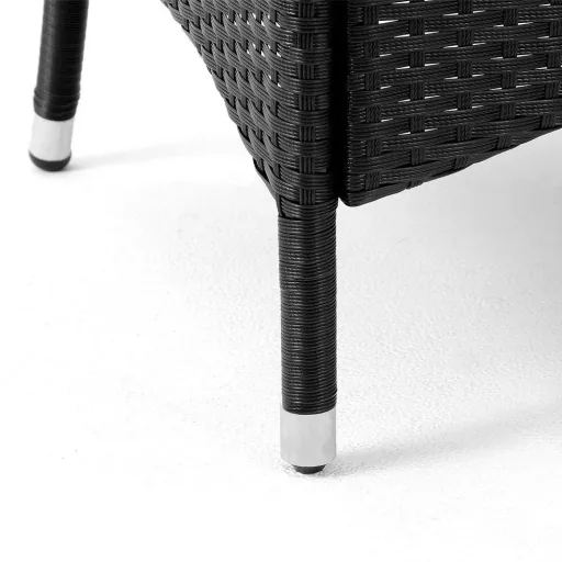 Polyrattan Sitze 17 Stück schwarz stapelbar