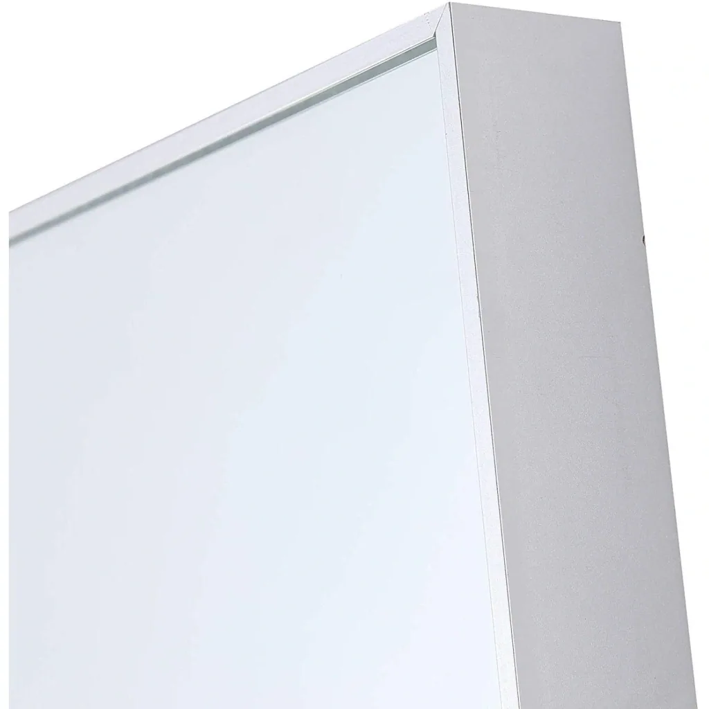 Wandspiegel Badspiegel 60 x 80 cm Spiegel Flurspiegel Aluminiumrahmen Silber