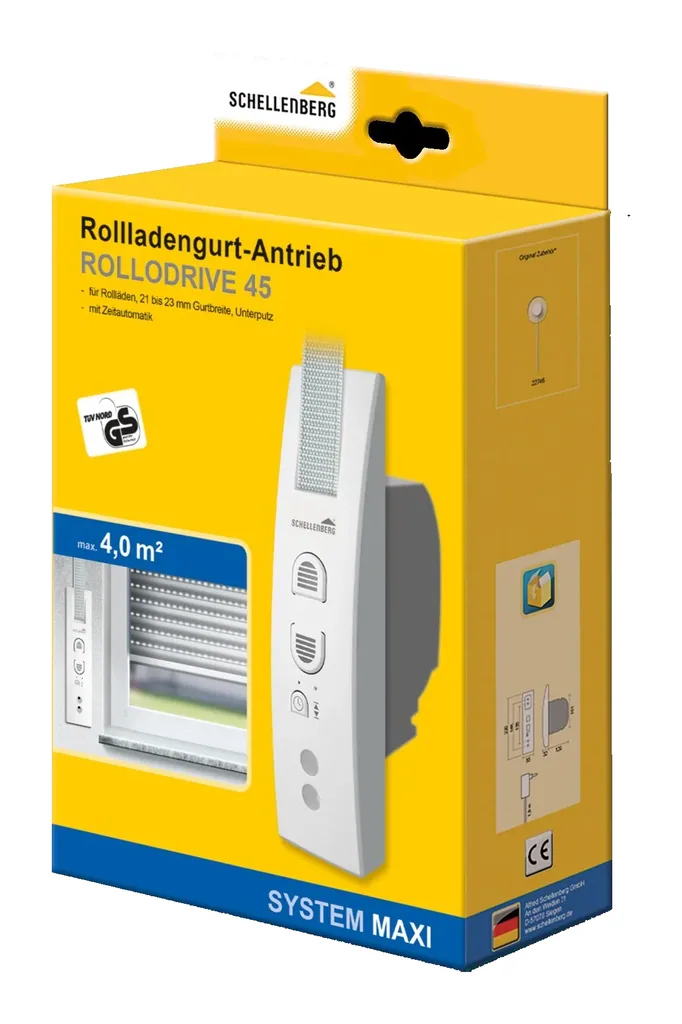 Elektrischer Gurtwickler "Rollo Drive 45" für Unterputz Montage