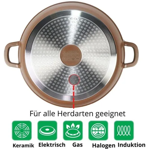 Kochtopf - mit Deckel - 28 cm - Kupfer