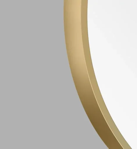 Dekorativer runder Wandspiegel in gold matt Ø 80 cm - hochwertiger robuster Aluminiumrahmen