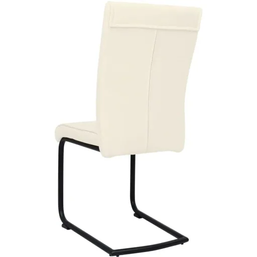 Esszimmerstühle 2 Stück Stoff creme