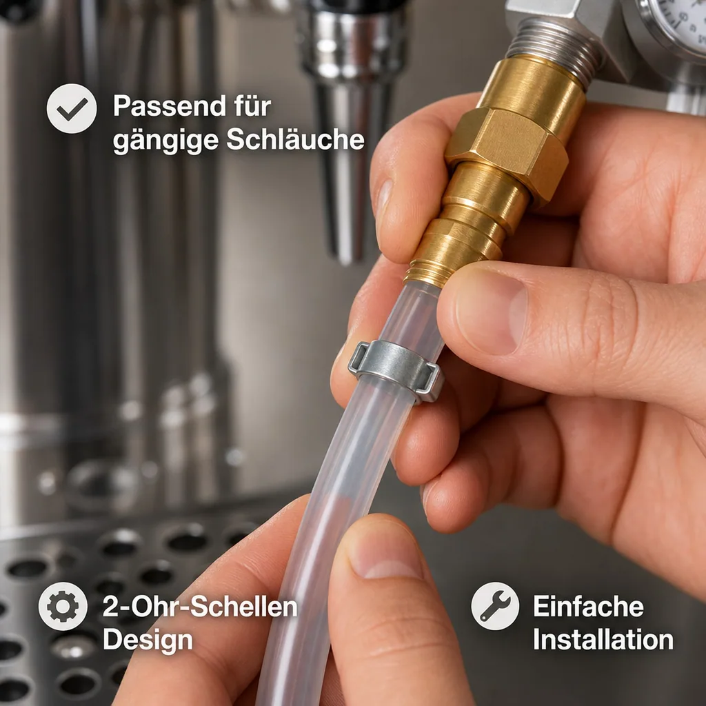 2 Ohr-Schlauchklemme 7mm, verzinkt, 100 Stück