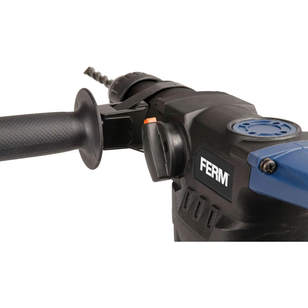HDM1028 Bohrhammer 850W - Soft griff - 3 Funktionen - Inkl. 3 SDS Plus Bohrköpfe und 2 SDS Plus Werkzeugköpfe mit Aufbew