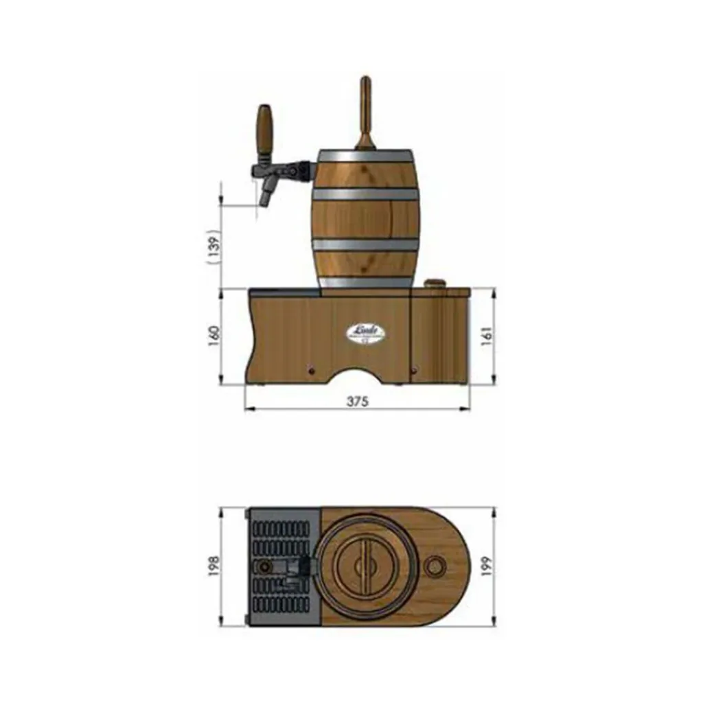 Zapfanlage, Bierkühler, Durchlaufkühler Bier, Bierzapfanlage, Trockenkühlgerät, Soudek 20 - 1-leitig, 20 l/Std , Green Line