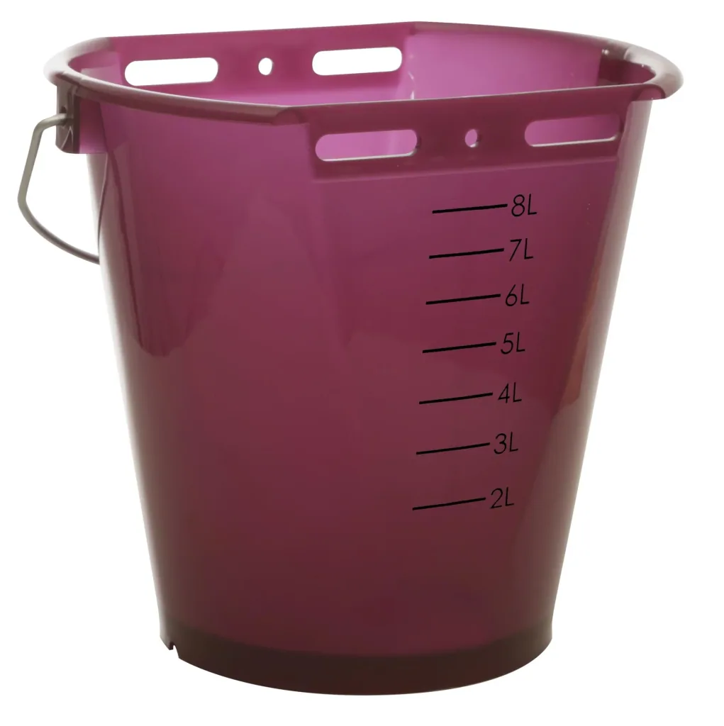 Kälber Tränkeeimer 8 l, beere transparent mit Skala