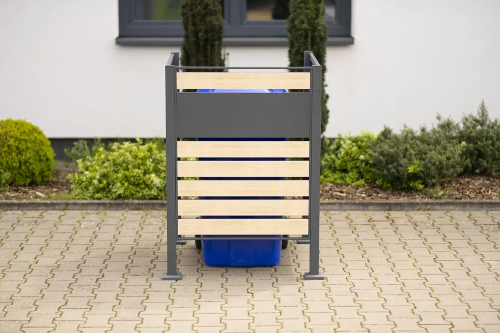 Mülltonnenverkleidung Planum 1er Box, 120 cm, holzoptik