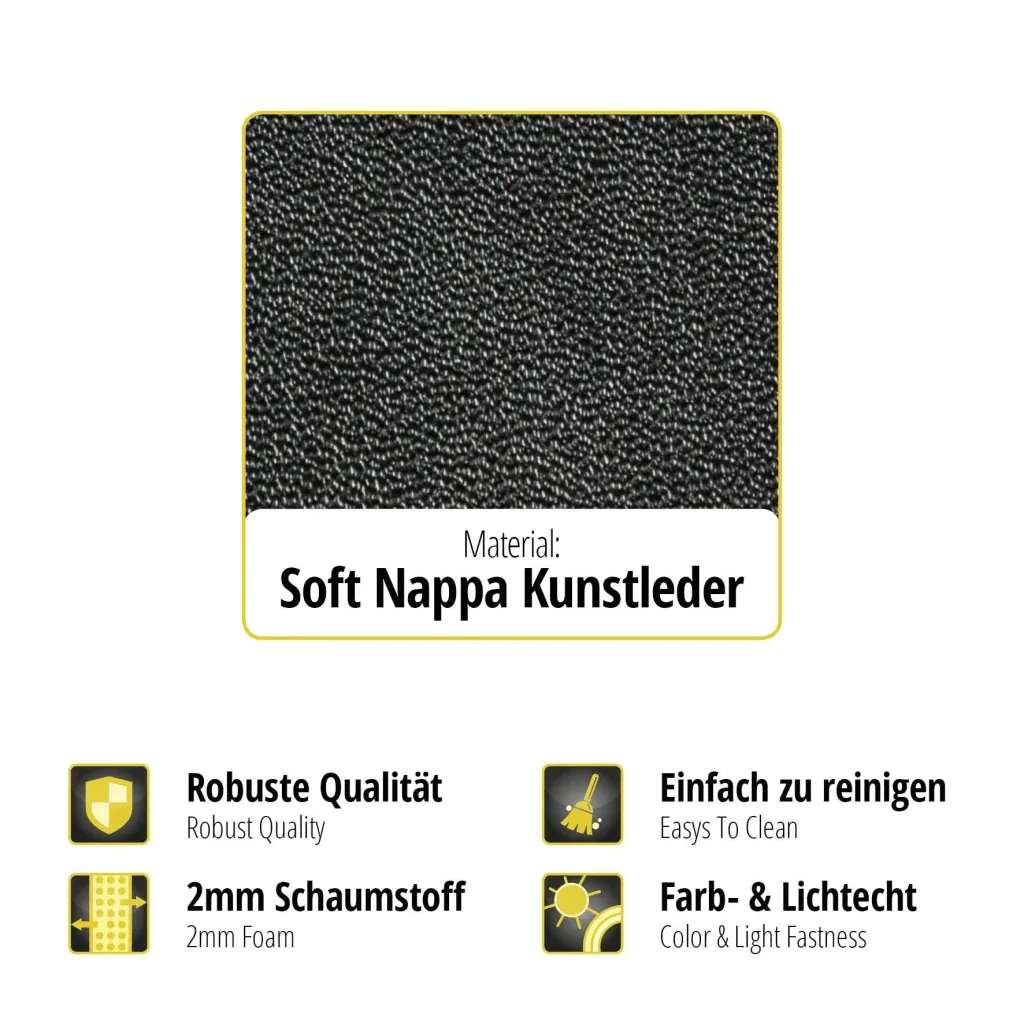 Passform Sitzbezüge - Kunstleder Mercedes V-Klasse 447 für Einzelsitz Fahrer mit Armlehne innen ab BJ 06/2014 - heute