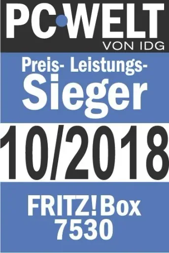 Fritz!Box 7530 WLAN Router- ADSL,VDSL,2.4 GHz,5 GHz, 1200 MBit/s