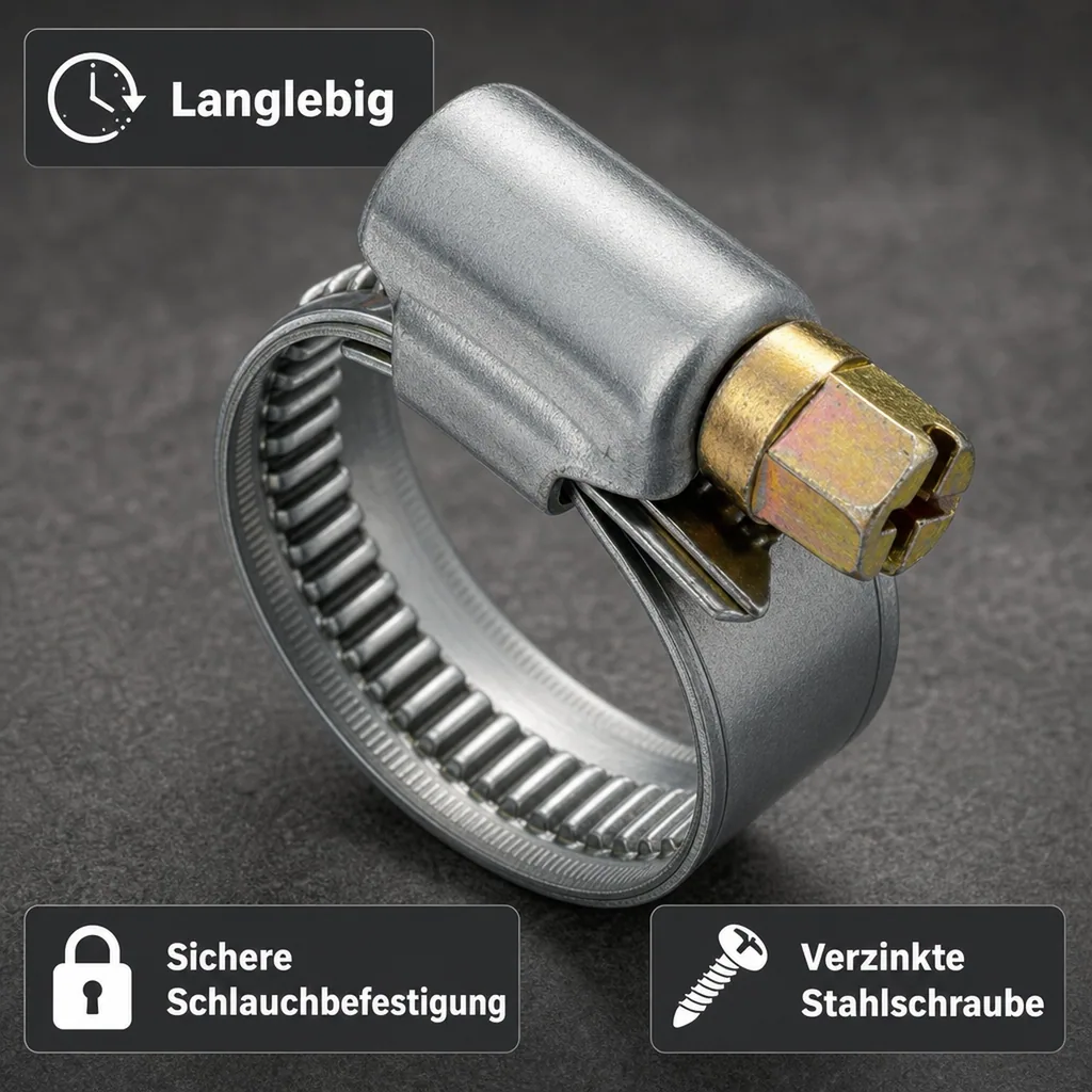 Schlauchschellen Edelstahl, 12mm, 20-32mm, DIN 3017, W2