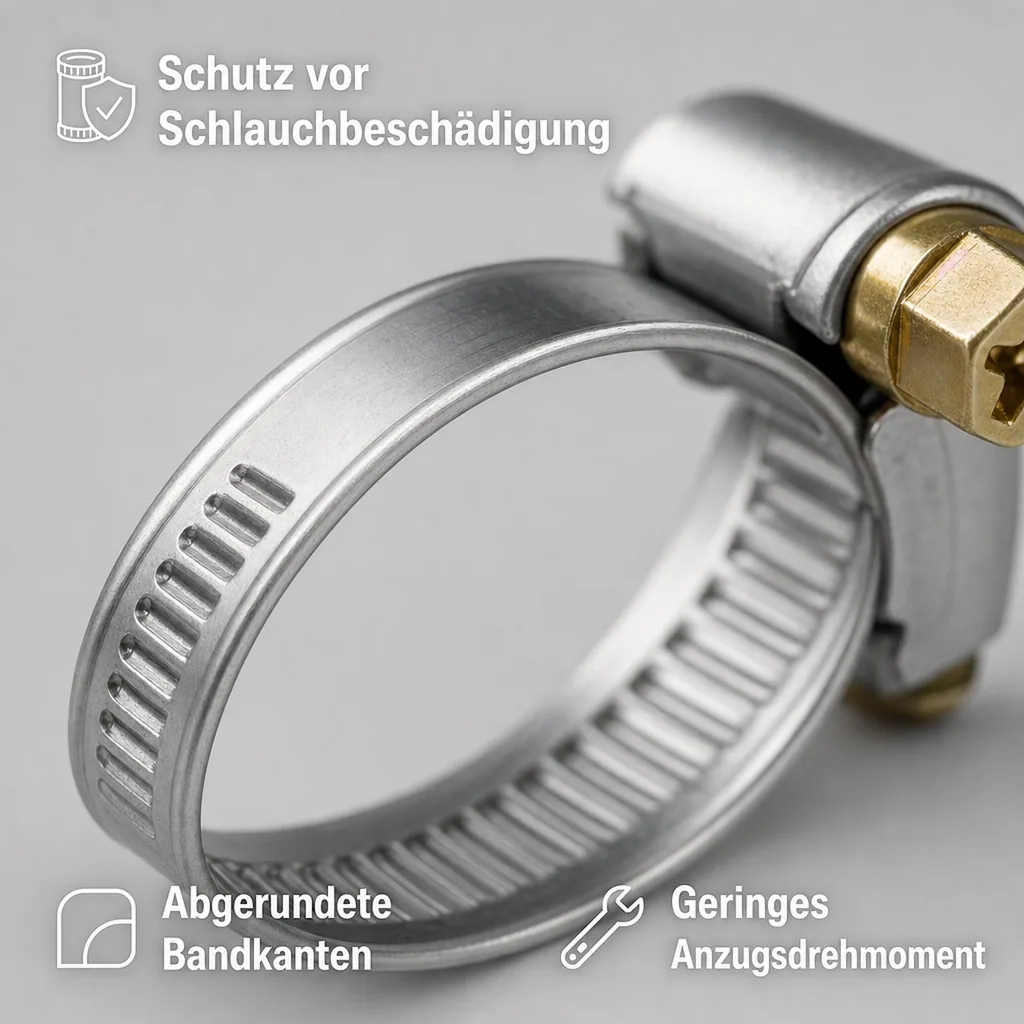 Schlauchschellen Edelstahl, 12mm, 20-32mm, DIN 3017, W2