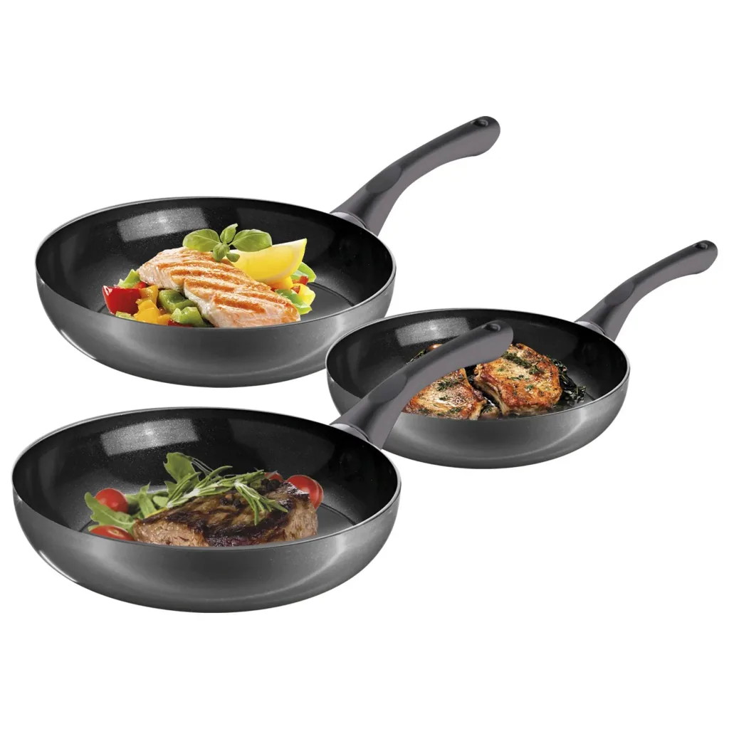 Pfannen-Set, grau, 3-teilig