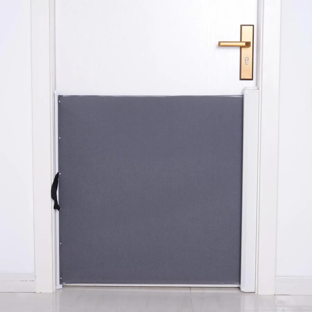Türschutzgitter einrollbar grau