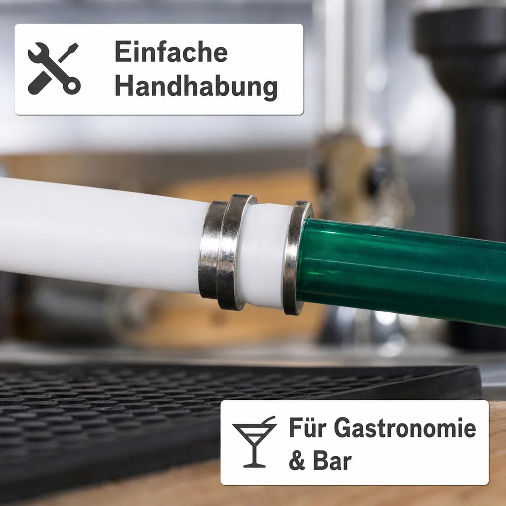 Quetschverschraubung, Quetschtülle, Quetschbuchse für Gewinde 5/8" - Sichere & Tropffreie Schlauchverbindung, NW: 7 mm