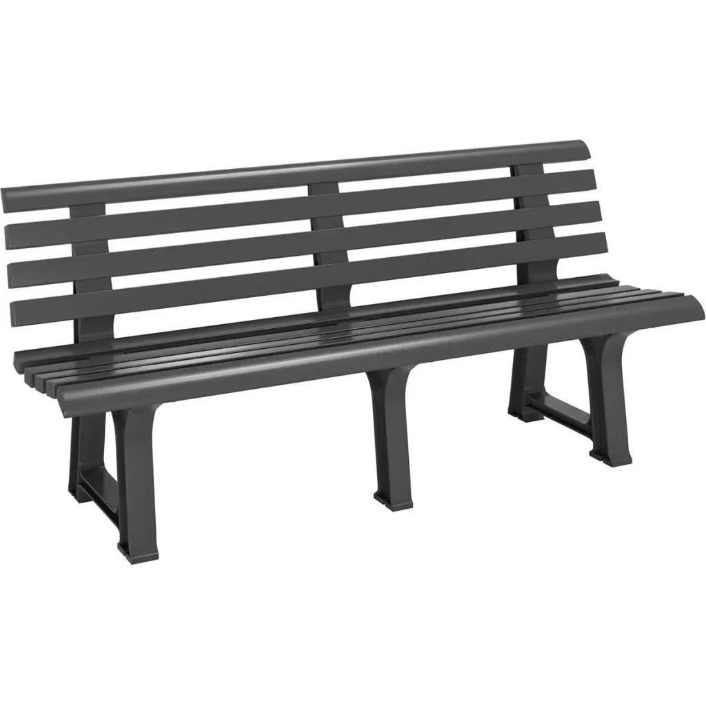 Gartenbank Orchidea anthrazit 145x49x74 cm