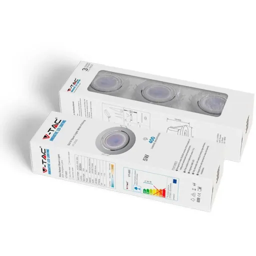 VT-3333 3-teiliger Einbaustrahlersatz - 5W - 400 Lm - 3000K - Weiß
