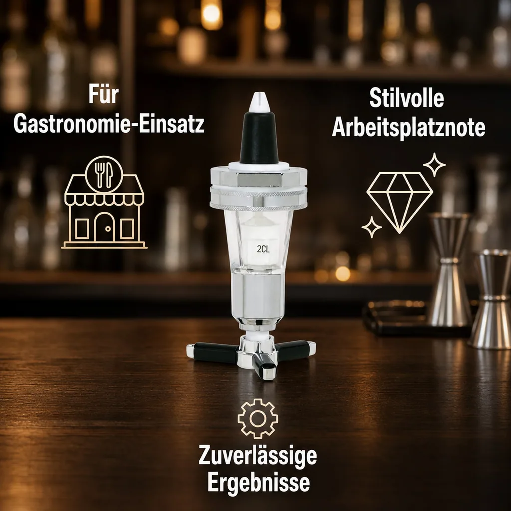 Portionierer, Ausgießer Dosierer für 0,7 - 1,0 L Flaschen, silber, Ausschankmenge: 40 ml