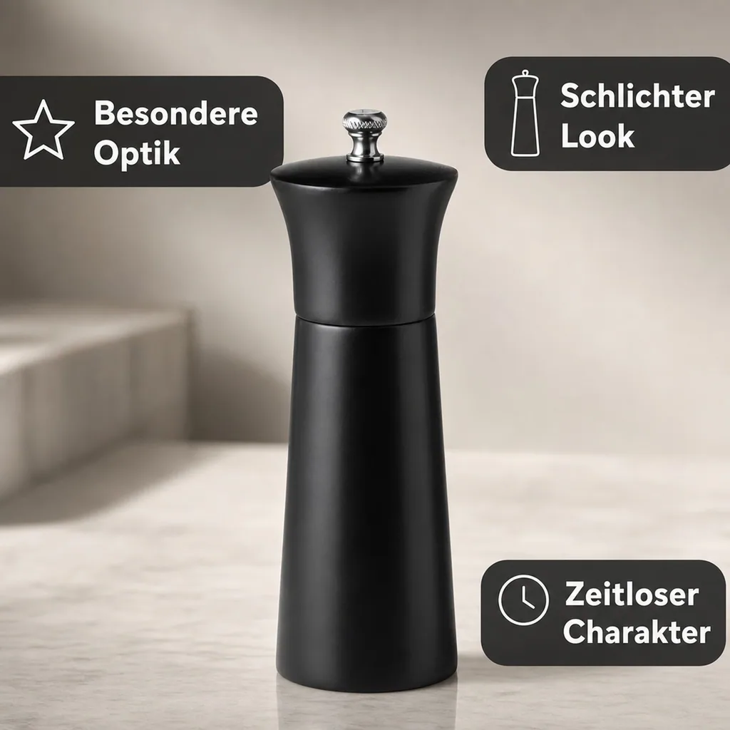 Pfeffermühle - Serie Novel Mill, 15cm, Farbe: schwarz