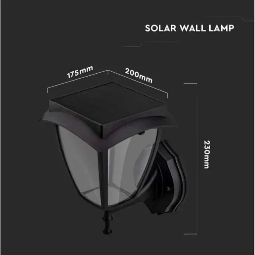 VT-982 Sevilla Solar-Wandleuchte Solar-LED-Lampe - 2 Lichtfarben