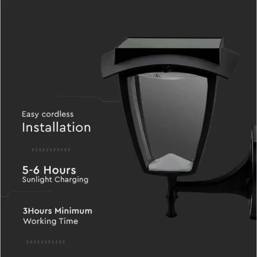 VT-982 Sevilla Solar-Wandleuchte Solar-LED-Lampe - 2 Lichtfarben