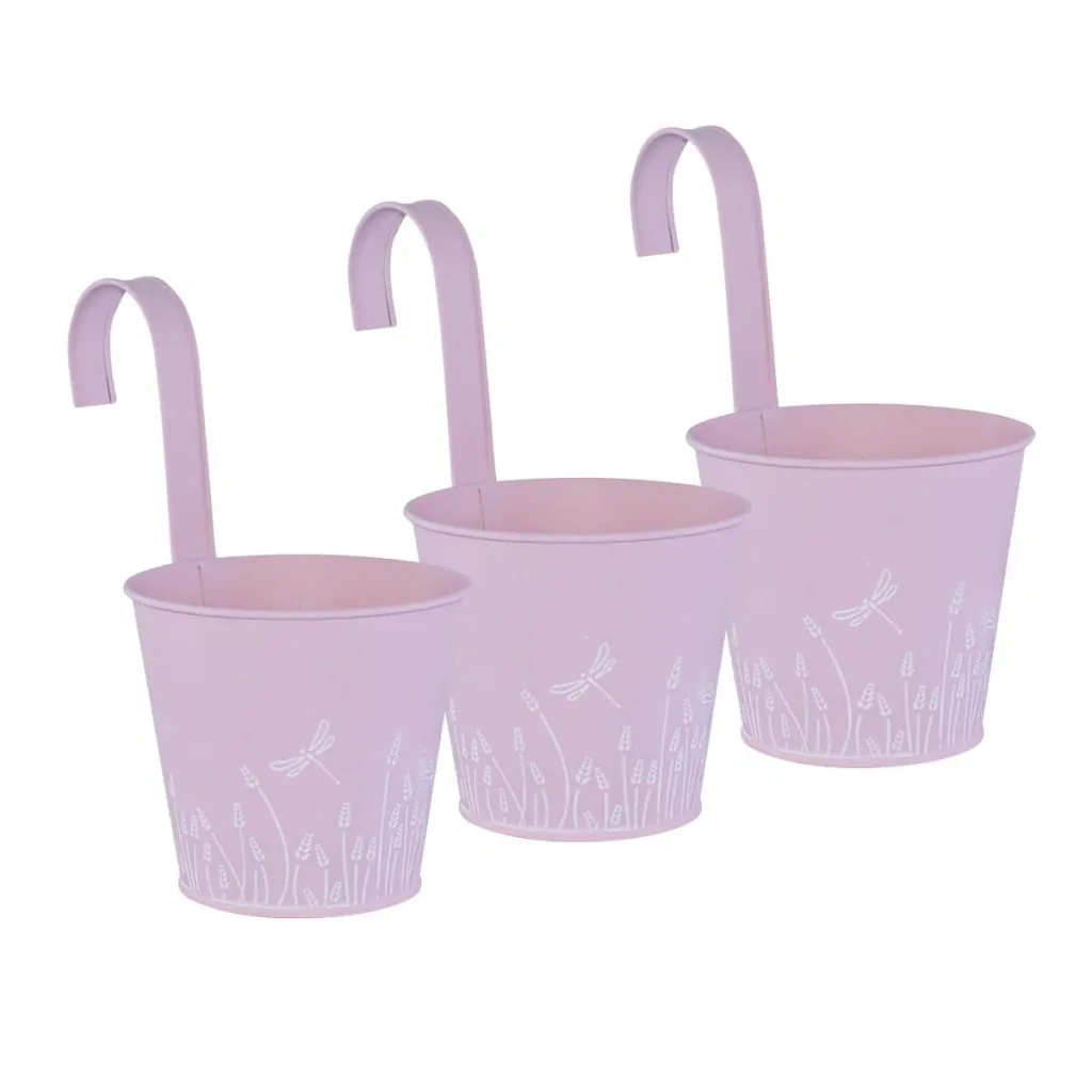 Übertopf aus Metall in Pink 3er Set