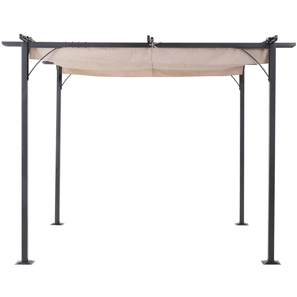 Pergola mit Schiebedach per Seilzug