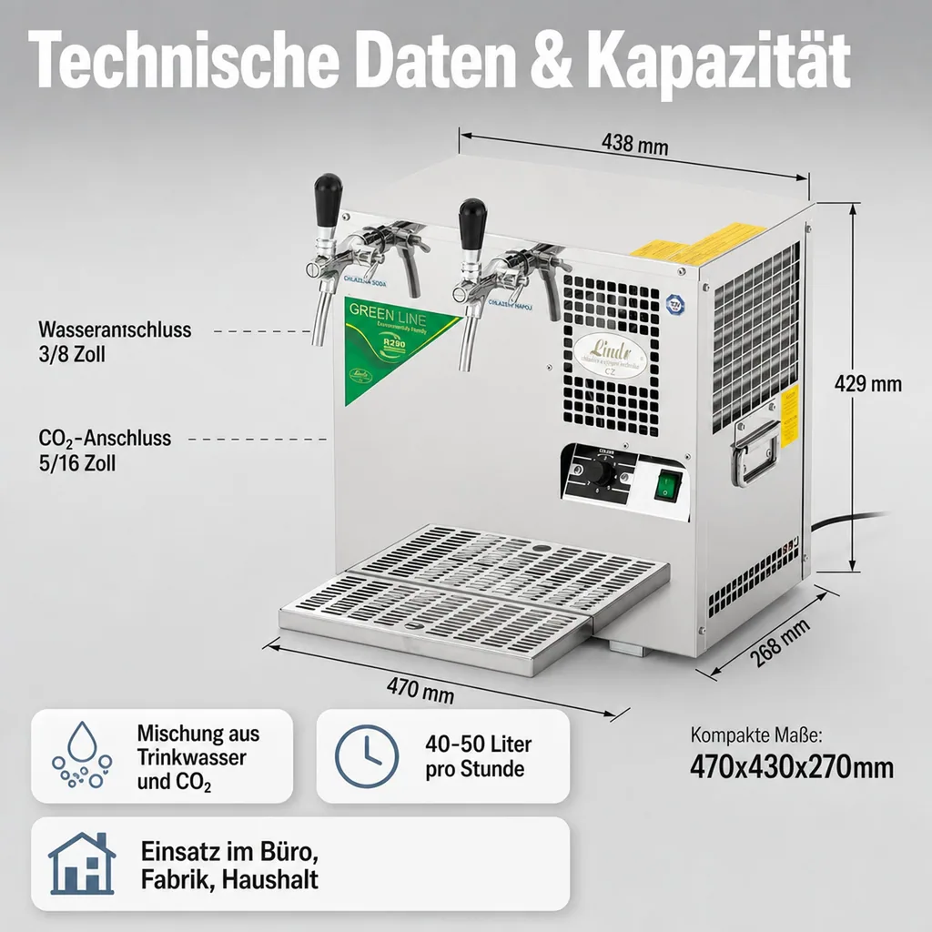 Wassersprudler, Wasserspender, Trinkwassersprudler - AS-45, 2-leitig