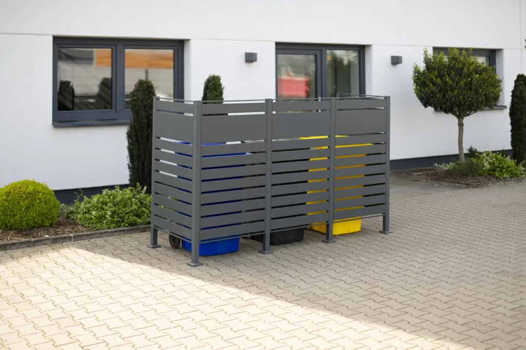 Mülltonnenverkleidung Planum 3er Box, 150 cm, anthrazit