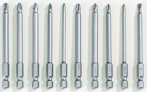 Bits-Satz 10-teilig, Antirutsch mit geriffelter Bit-Spitze
