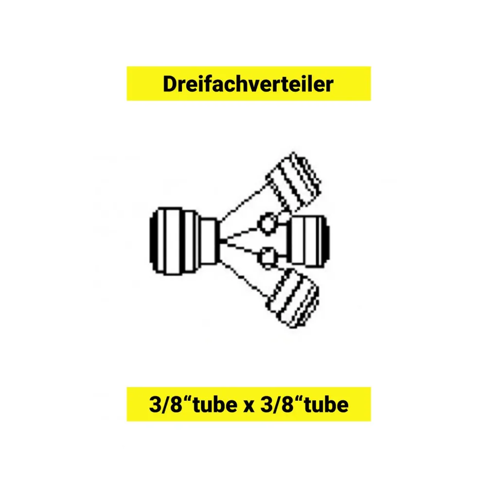 Dreifachverteiler für Schlauch 3/8"