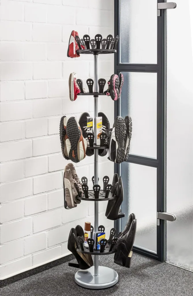 Schuh-Karussell, Schuh-Aufbewahrung, für 30 Paar, Schwarz