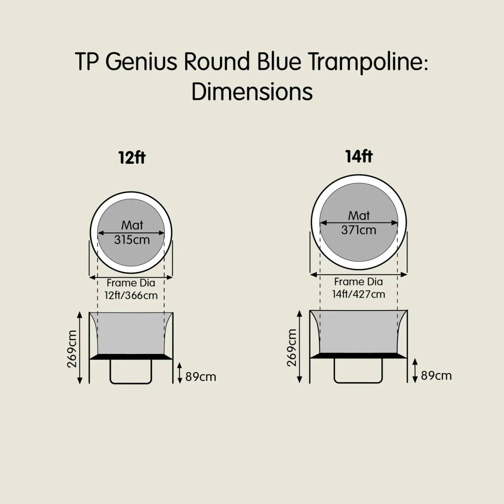 Genius Trampolin blau/schwarz Ø427 cm