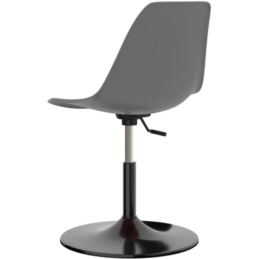 Esstischstühle drehbar 2tlg. PP hellgrau