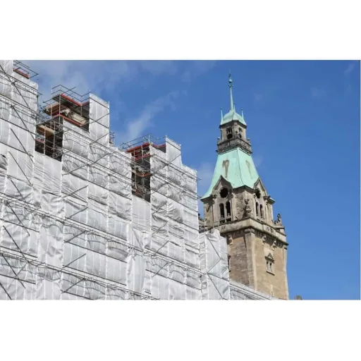 Gerüstplane 3,10 x 20 m, 150 g/m², weiß, Bauplane, Abdeckplane