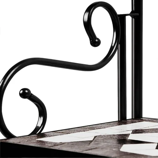 Standtafel Mosaik - 58 x 30 x 115 cm schwarz