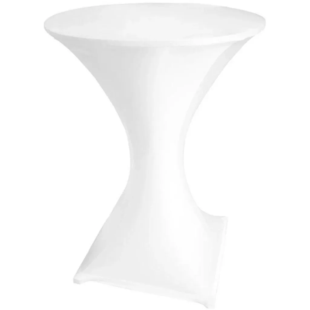 Runder Klapptisch inklusive Abdeckung - 80 x 110 cm (ø x H) - Weiß