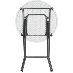 Runder Klapptisch inklusive Abdeckung - 80 x 110 cm (ø x H) - Weiß