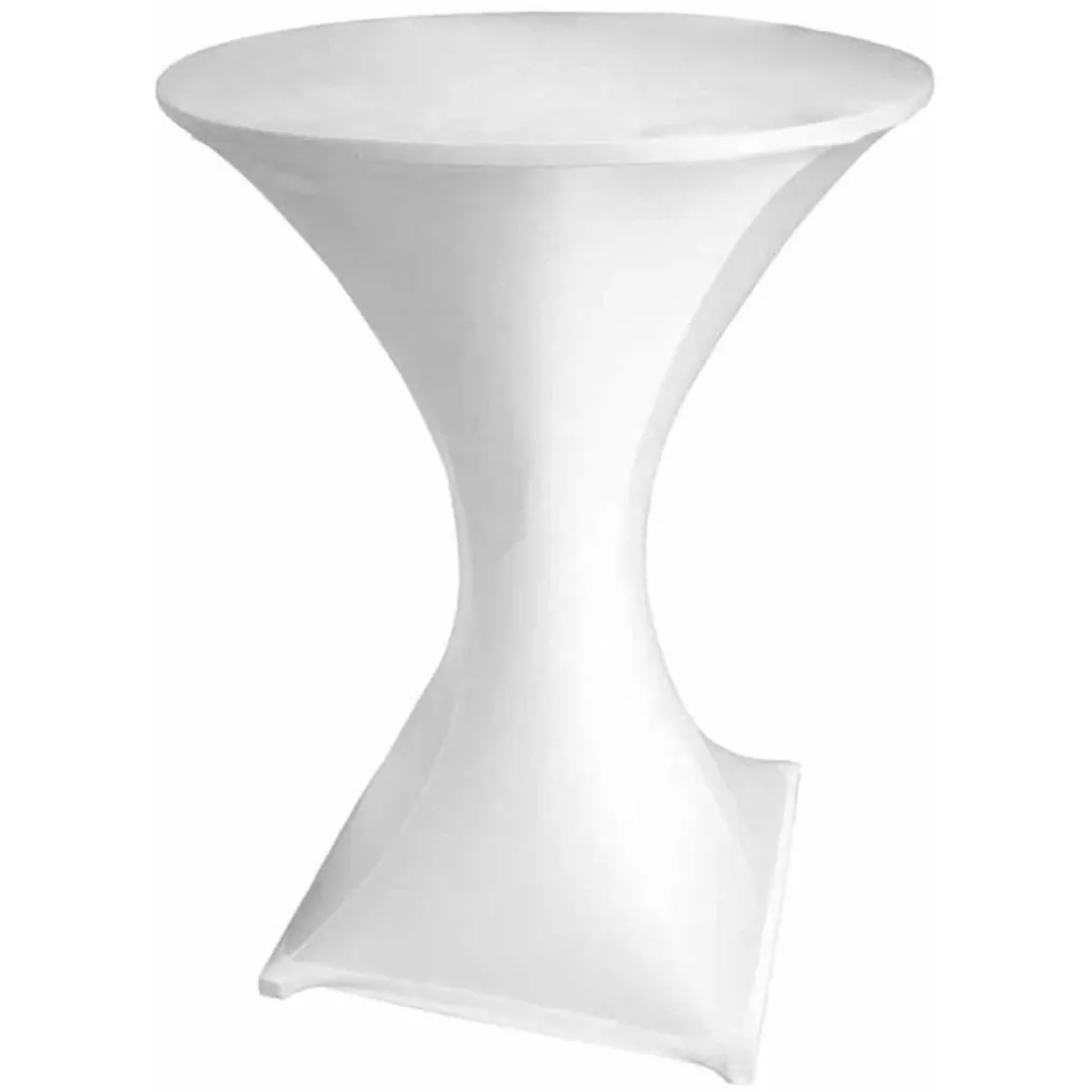 Runder Klapptisch inklusive Abdeckung - 80 x 110 cm (ø x H) - Weiß
