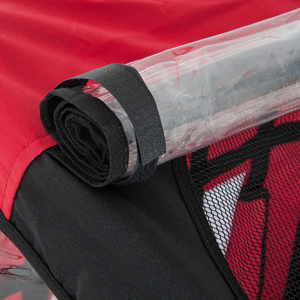 Fahrradanhänger Kinder Rot-Schwarz 2 in 1 Jogger