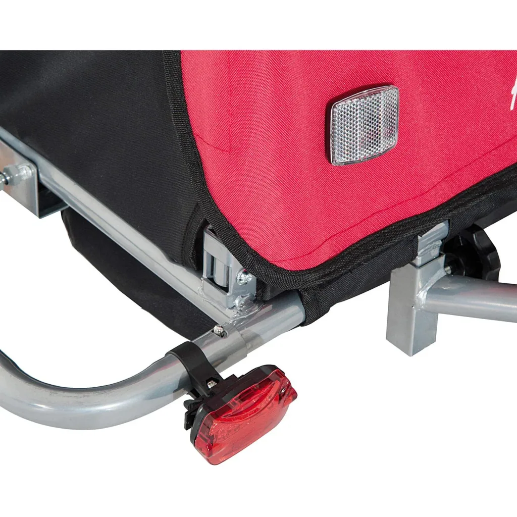 Fahrradanhänger Kinder Rot-Schwarz 2 in 1 Jogger
