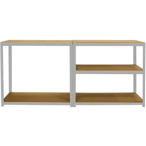 2 Stück Metall-Lagerregal / Regaleinheit mit 5 Fachböden - 875kg Kapazität - (BxTxH) 90x40x180cm - 175kg pro Fachboden