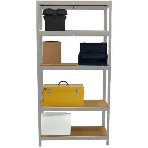 2 Stück Metall-Lagerregal / Regaleinheit mit 5 Fachböden - 875kg Kapazität - (BxTxH) 90x40x180cm - 175kg pro Fachboden