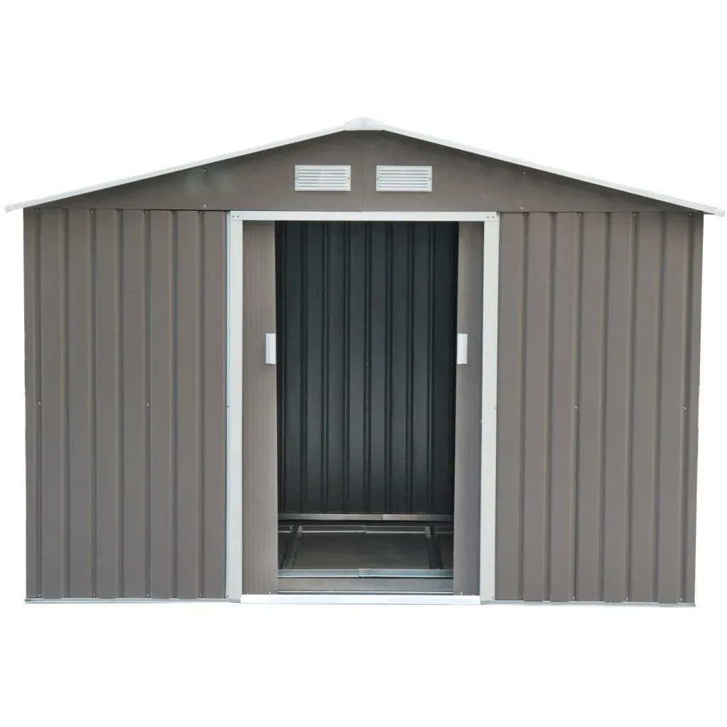 Metall Gerätehaus / Gartenschuppen 277 x 191x 192 cm, grau