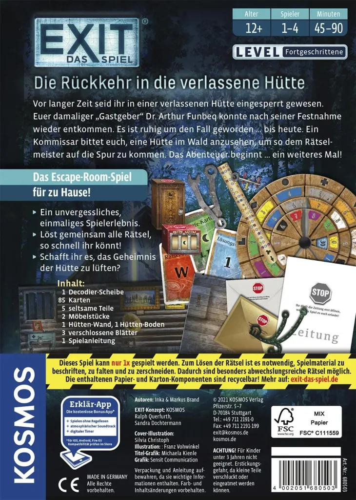 EXIT - Das Spiel - Die Rückkehr in die verlassene Hütte
