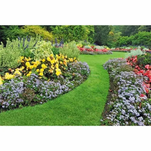 Rasenkante braun, 10 cm x 9 m, flexible Beeteinfassung, Gartengestaltung
