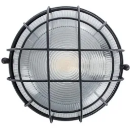 Deckenleuchte Lauren industriell Holzschwarz 40W Ø 25 cm