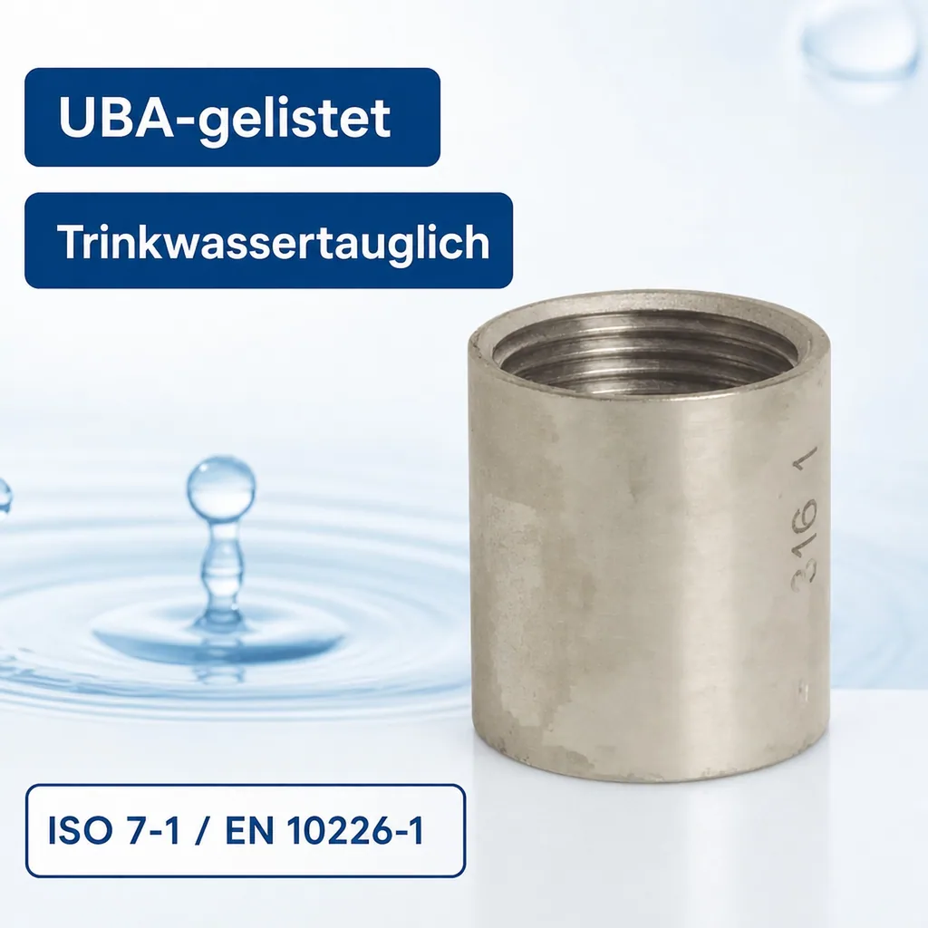 Gewindefitting Edelstahl Muffe 2" IG