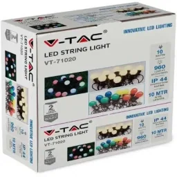 VT-71020 Lichterkette - Wasserdicht - 20 LED-Lampen - 3000K - 10M