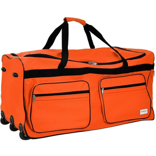XXL Reisetasche mit Trolleyfunktion orange 160 L